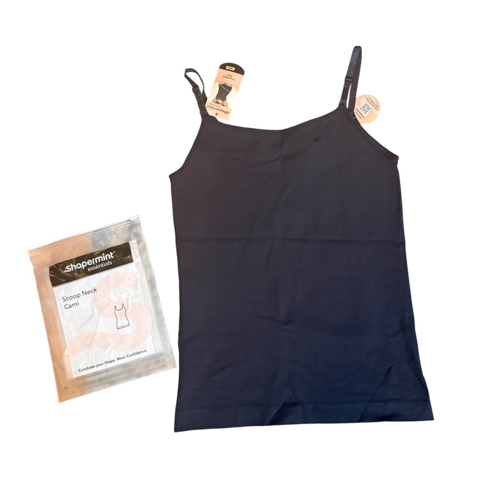Shapermint Shapewear Scoop‎ Neck Cami Navy Blue 3XL Seamless Builtin Bra Comfort